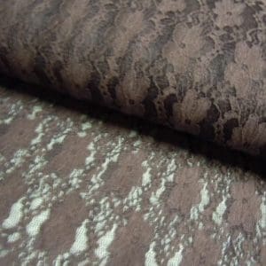 stretch stoffen kant bruin