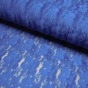 stretch stoffen kant kobalt blauw
