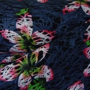 Winterspecials mantelstof bloem blauw