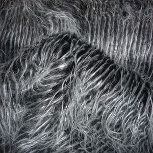 Imitatie bont zwart/grijs