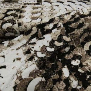 bedrukte tricot circle beige bruin