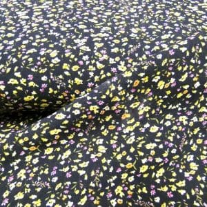 viscose mille fleur zwart