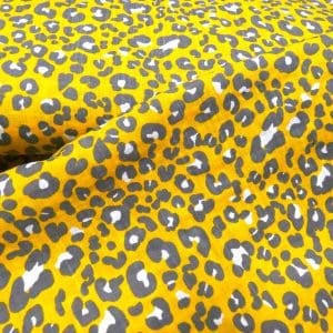 kateon/viscose panter oker geel