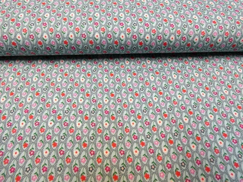 medaillon bloem groen roze medaillon bloem groen roze