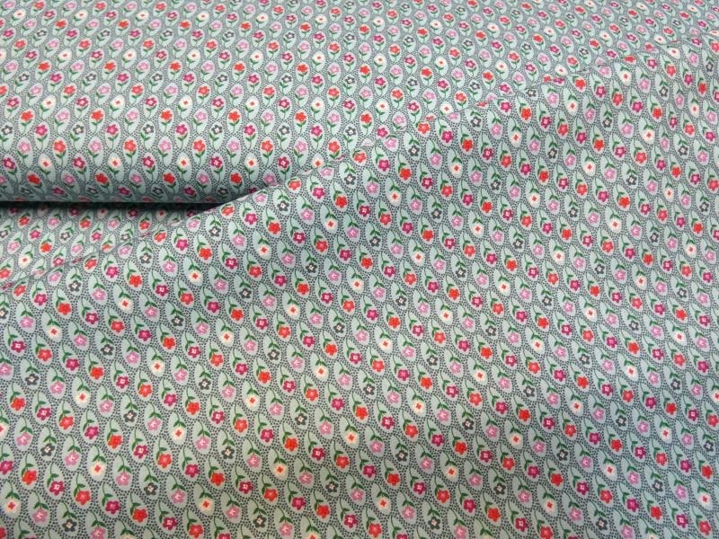 medaillon bloem groen roze medaillon bloem groen roze