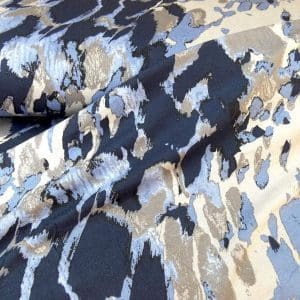 bedrukte tricot check blauw