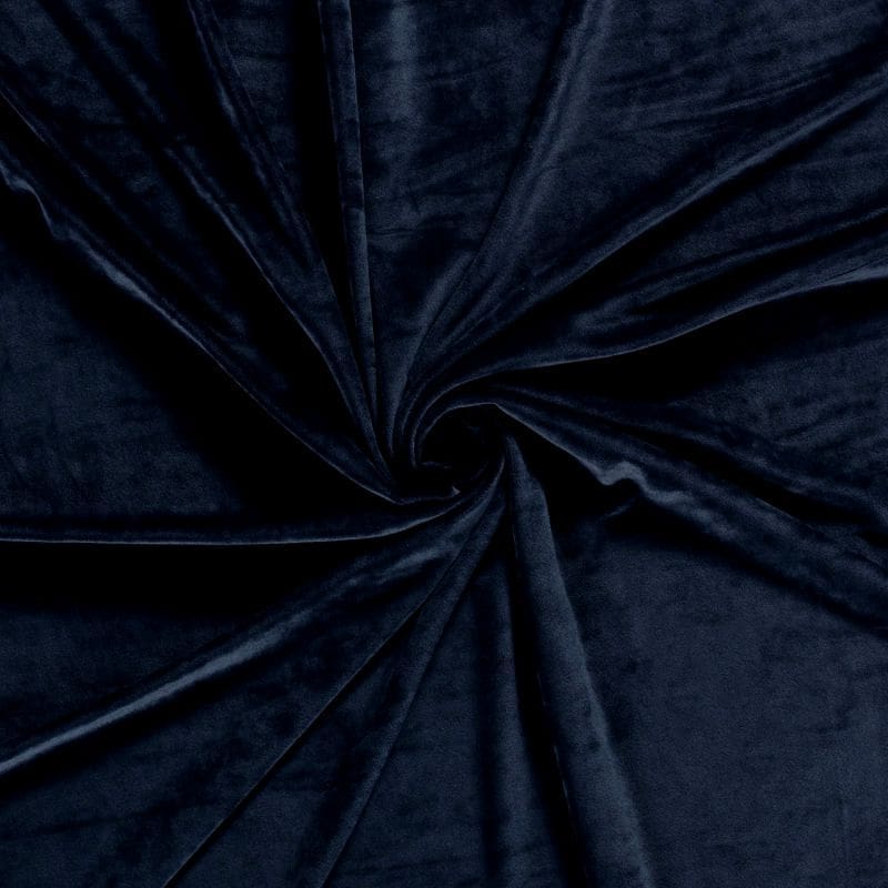stretch velours donker blauw stretch velours donker blauw