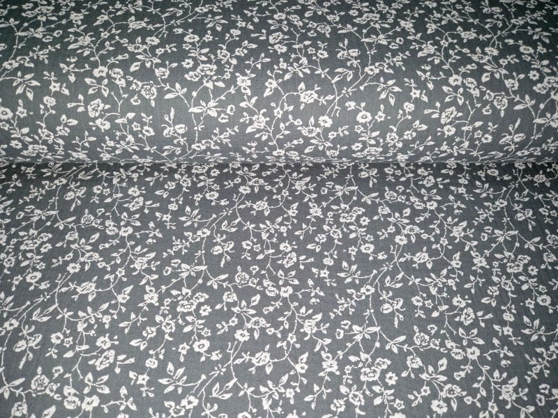 mouseline oud groen bloemetje